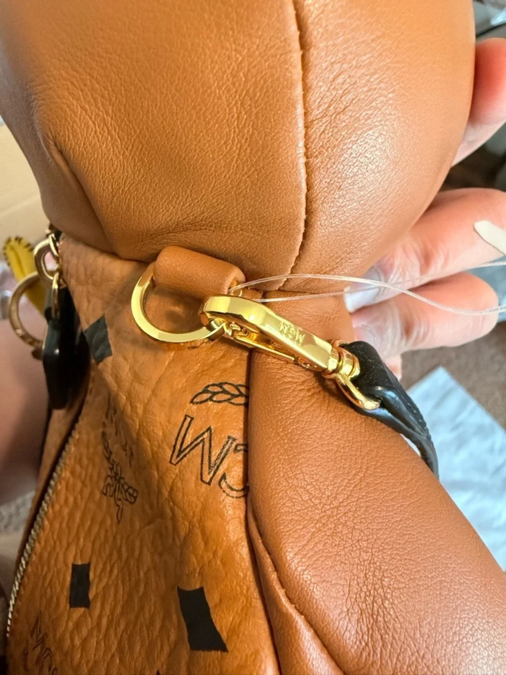 RARE Limited Edition MCM Visetos Rabbit Zoo Doll Cognac with Strap and Charm